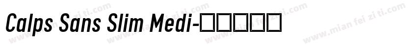Calps Sans Slim Medi字体转换